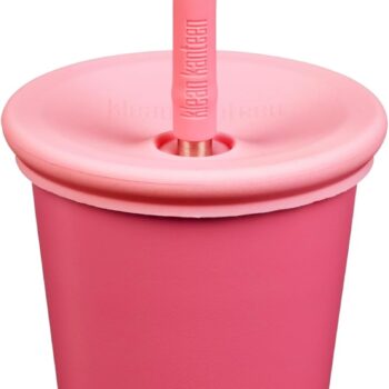 Pahar cu capac și pai 296 ml Rouge Red Klean Kanteen