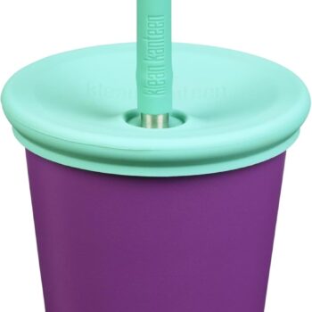 Pahar cu capac și pai 296 ml Sparkling Grape Kanteen