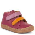 Pantofi barefoot piele velcro talpă extra flexibilă wine Froddo