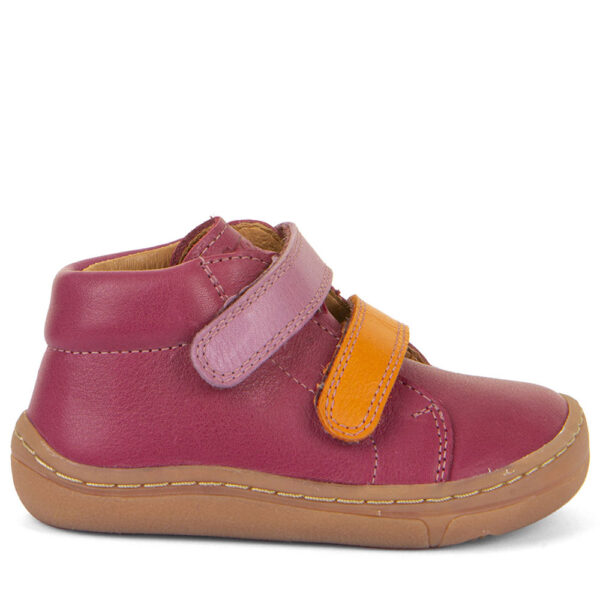 Pantofi barefoot piele velcro talpă extra flexibilă wine Froddo 2