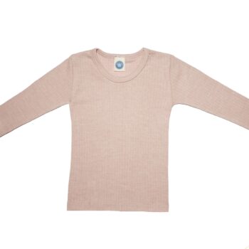 Bluză Cosilana lână merinos, mătase și bumbac rose