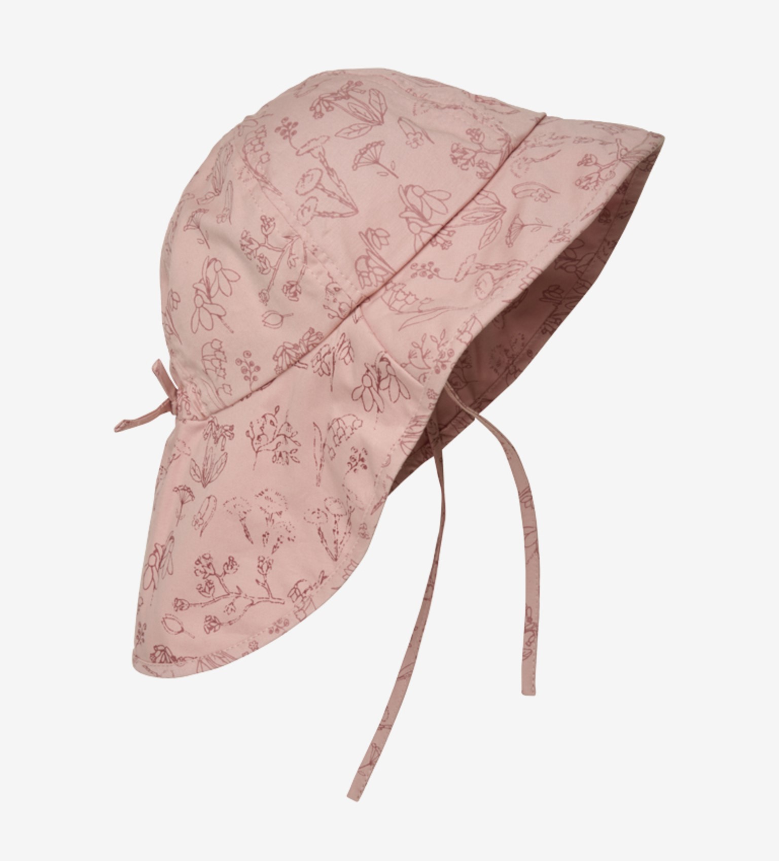 Pălărie de soare cu boruri din bumbac UV 50+ Misty Rose En Fant