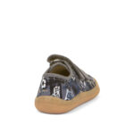 Pantofi barefoot din material textil și piele cu velcro şi talpă extra flexibilă Grey Froddo 2