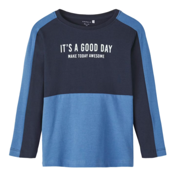 Bluză bumbac organic pentru copii dark sapphire Name It