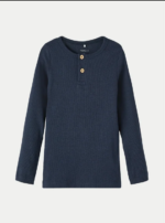 Bluză Name It din bumbac organic şi modal rib titan