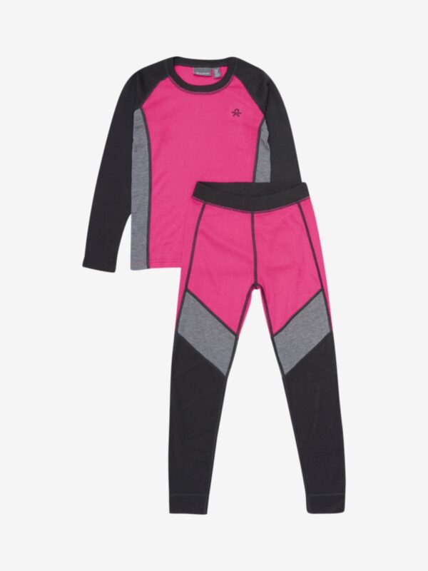 Set de bază schi Fuchsia Color Kids